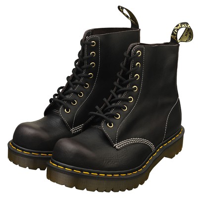 Pre-owned Dr. Martens 1460 Pascal Made In England Mens Ankle Boots In Charcoal Grey In Gray