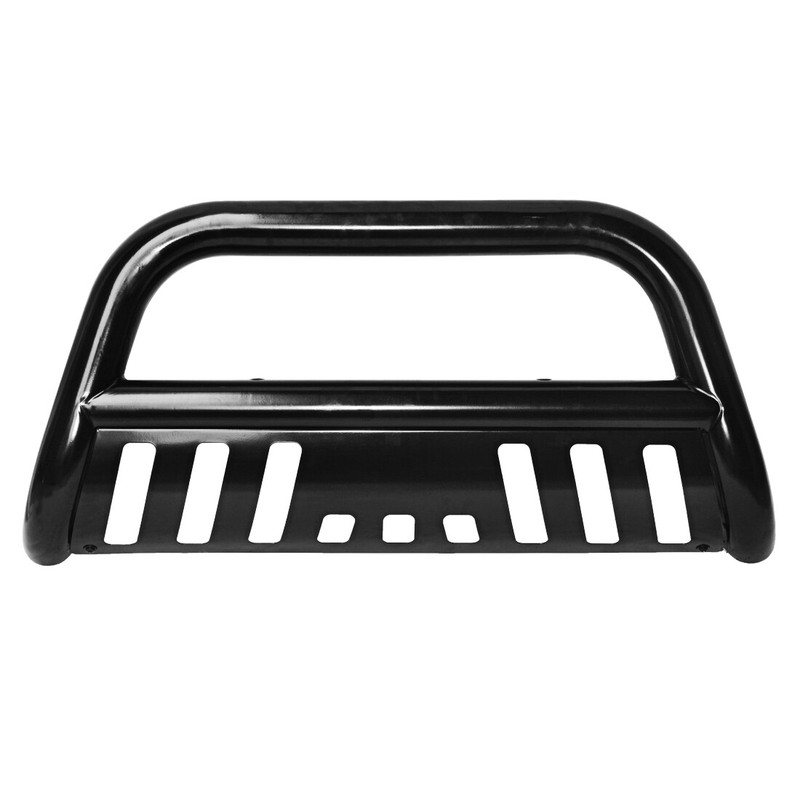 3" Bull Bar Push Bumper Grille Guard For 2004-2023 Ford F-150 With LED Light Bar - Black