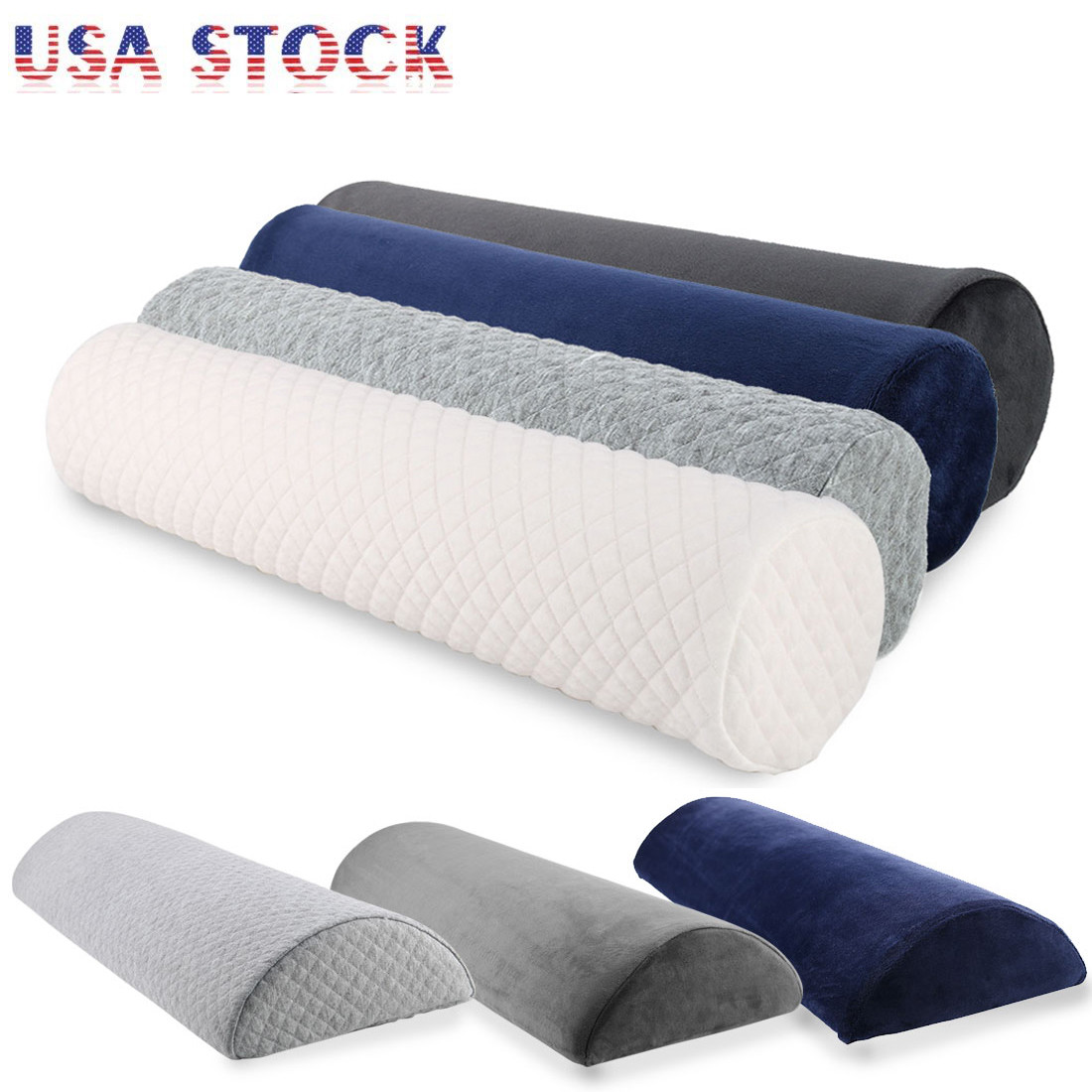Dreamsweet Extra Firm 16 D Shape Memory Foam Half Roll Bolster