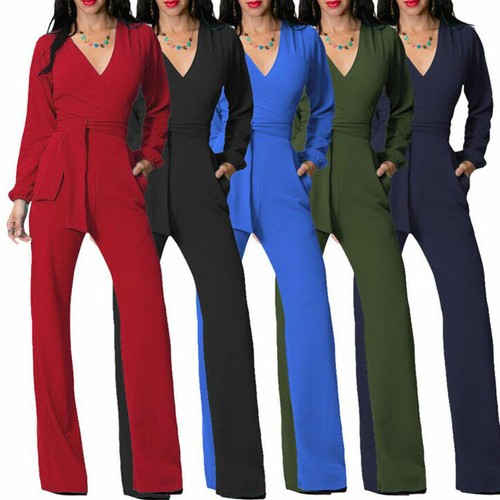 high neck bell sleeve wide leg jumpsuit with belt