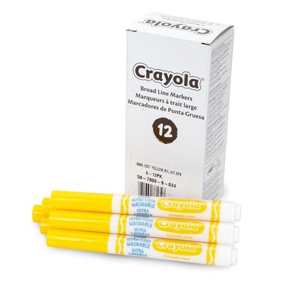 Crayola Ultra-Clean Washable Broad Line Marker Refills Yellow