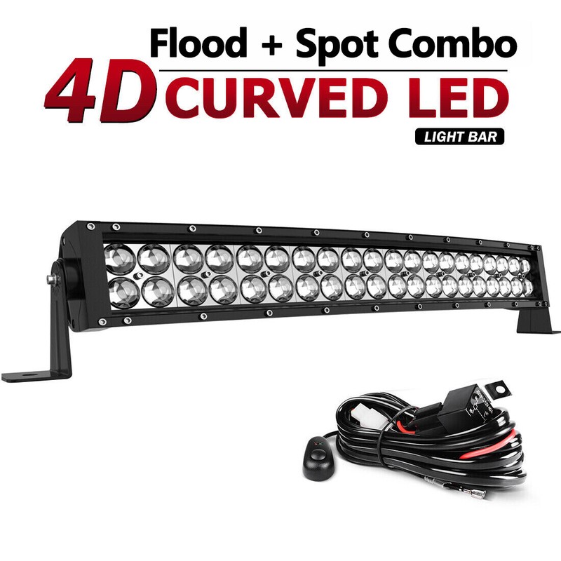 Curved 22inch 280W Led Work Light Bar Spot Flood Off-Road 4WD For Ford Truck ATV