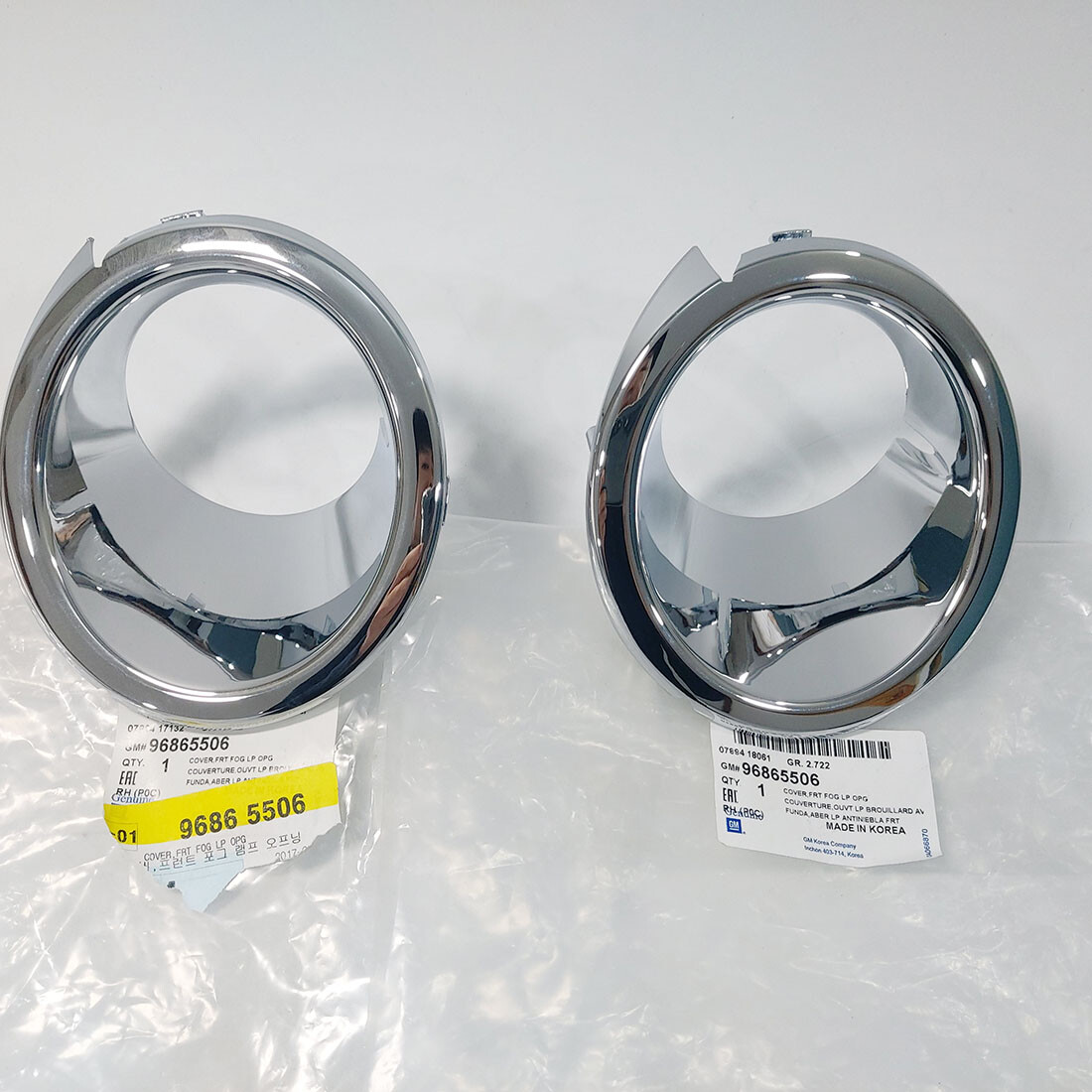 確認用♡ 96865506 OEM Fog Lamp Chrome Cover 2pcs LH RH For 08-10