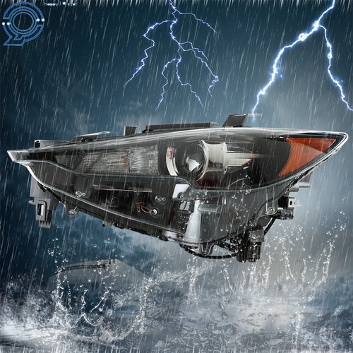 LED Headlight Assembly For 2017-2021 Mazda CX5 Black Housing w/o AFS Driver Side