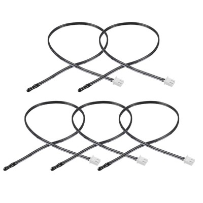 5 Pcs 50K NTC Thermistor Probe 15.7 Inch Temperature Sensor for Air Conditioner
