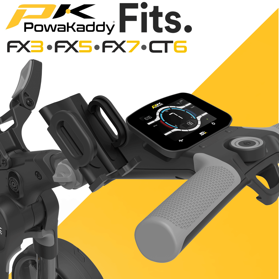 POWAKADDY GPS PHONE HOLDER / FITS POWAKADDY FX3, FX5, FX7 & CT6 GOLF TROLLEYS 5060520436432 eBay