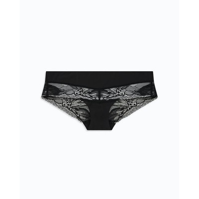 

Женское хипстерское нижнее белье с кружевом и лепестками Calvin Klein, черное, размер, Черный, QF5358