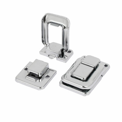 Toolbox Jewelry Box Toggle Latch Catch Hasp Lock Silver Tone 2pcs