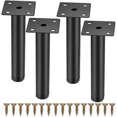 Fulushouxi 4 Pcs Furniture Legs, 5.9"/15cm Adjustable Furniture Support Feet, Me