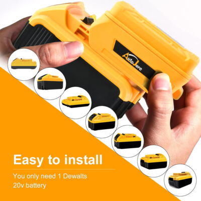 Replacement For Dewalt Battery Adapter 20V Phone Charger Heated Jacket Addapter