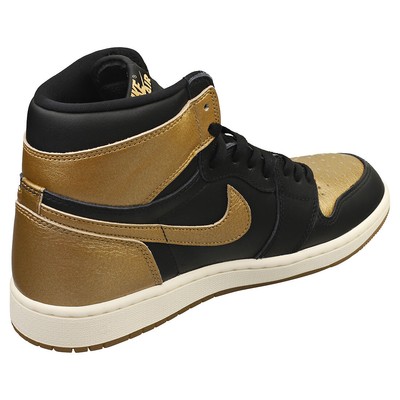 NIKE NIKE AIR JORDAN 1 RETRO HIGH OG MENS FASHION SNEAKERS IN BLACK GOLD - 9 US