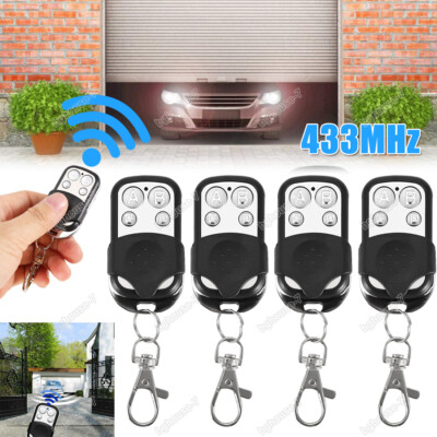 4PCS Universal Cloning Remote Control Opener Key Fob for Gate Garage Door 433mhz