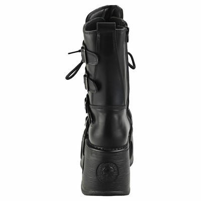 NEW ROCK ROCK SPACE METALLIC NEPTUNO BOOTS UNISEX BLACK STIEFEL PLATTFORM - 42 EU