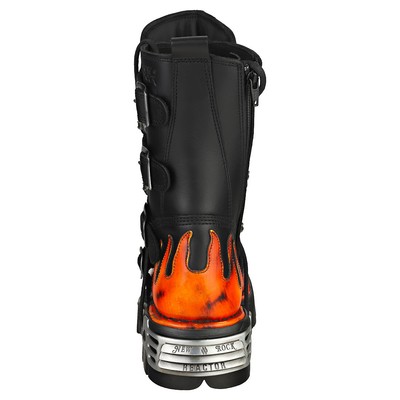 NEW ROCK ROCK METALLIC M-591-S16 UNISEX BLACK RED STIEFEL PLATTFORM - 45 EU
