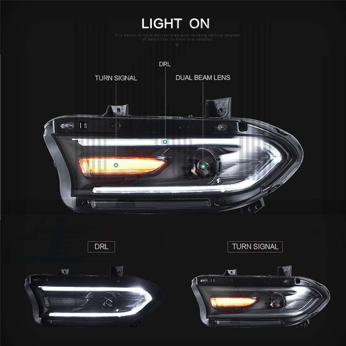 Aftermarket Dodge Charger Headlights