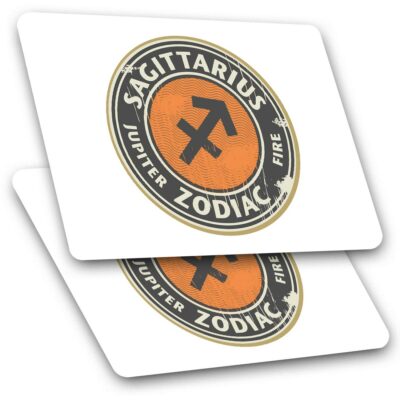 2 x Rectangle Stickers 7.5 cm - Sagittarius Zodiac Star Sign Cool Gift #4322