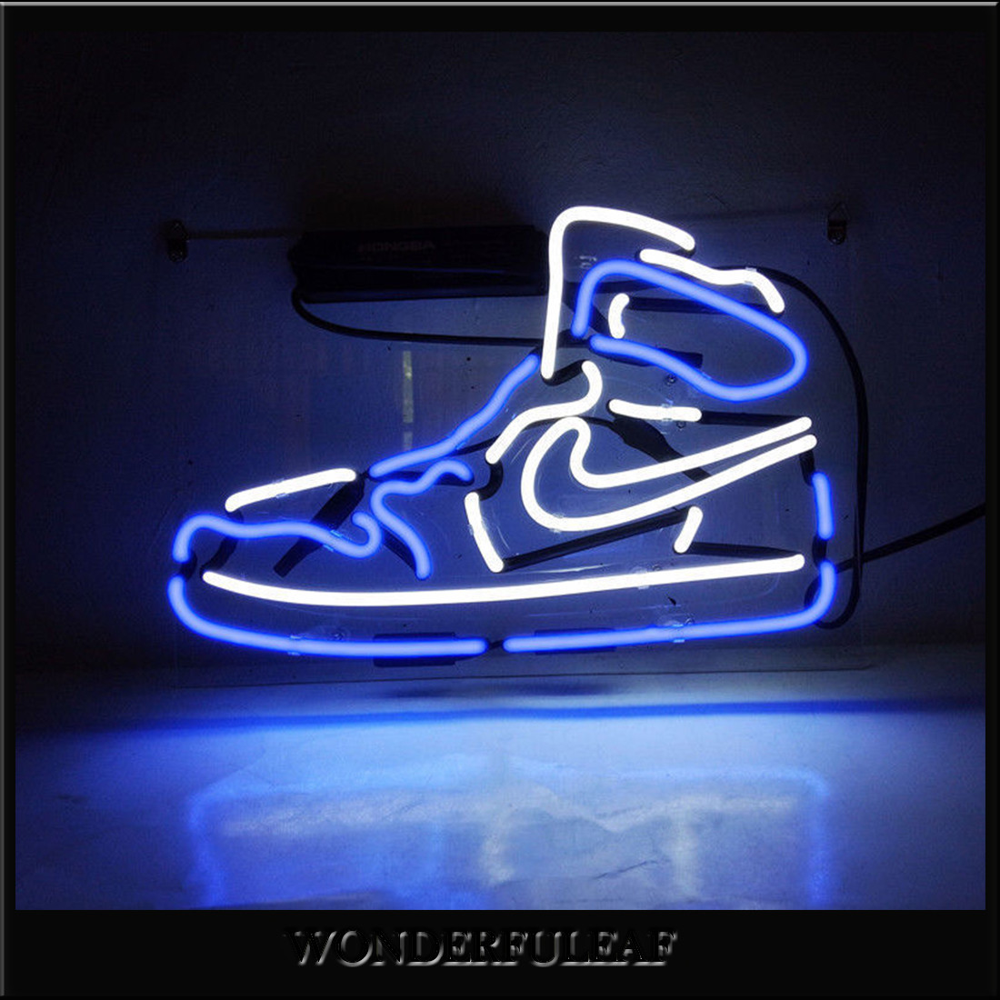 nike shoe neon light