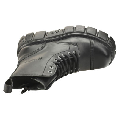 Pre-owned New Rock Rock Metallic M-newmili083-s39 Unisex Black Platform Boots - 9.5 Us In Gray