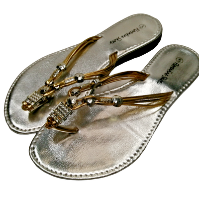 Gold and silver sandals uk sale