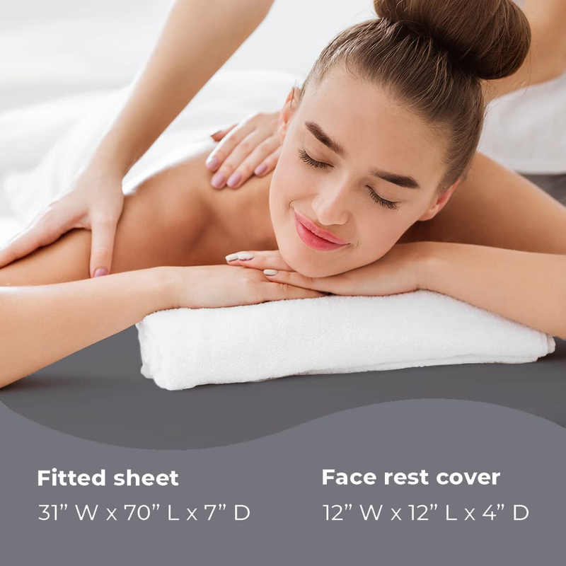 Forpro Waterproof Massage Table Cover, Protective Spa Treatment Sheet Set for Ma