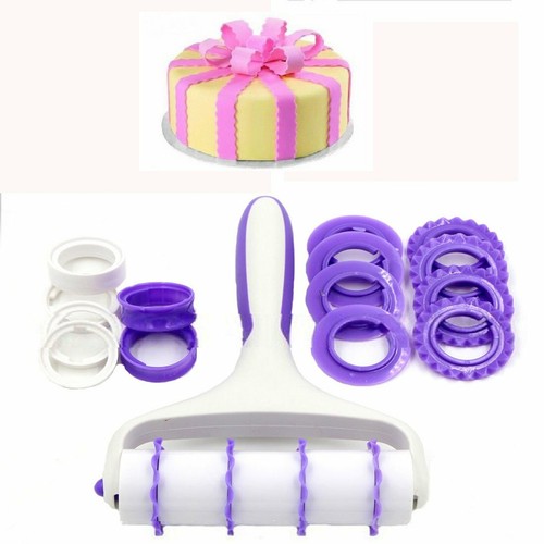 Fondant Strip Ribbon Cutter Embosser Roller Sugar Craft Cake