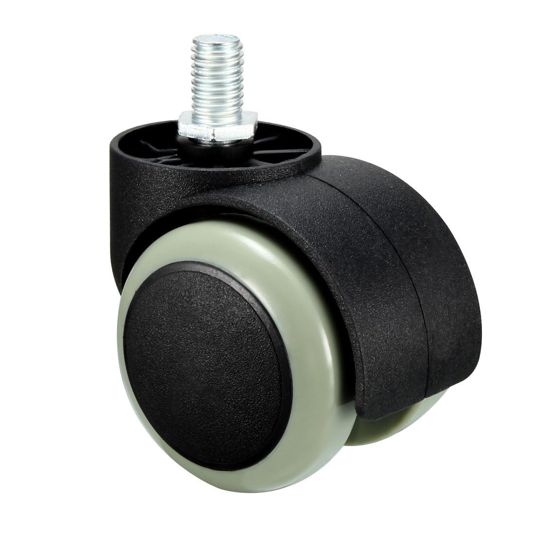 uxcell Office Chair Casters Wheels 2 Inch PU Twin Wheel M10x14mm Threaded Stem