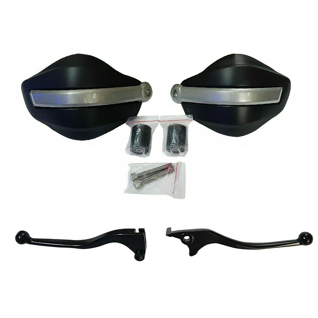 Fits Royal Enfield Himalayan 411 Hand Guard Kit With Clutch & Brake Lever Silver