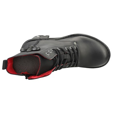 NEW ROCK ROCK M-NEOTYRE07-S1 UNISEX BLACK ANKLE BOOTS