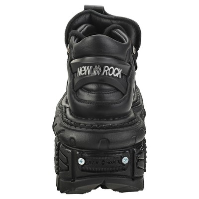Pre-owned New Rock Rock M-tank106-c2 Unisex Platform Shoes In Black - 11 Us