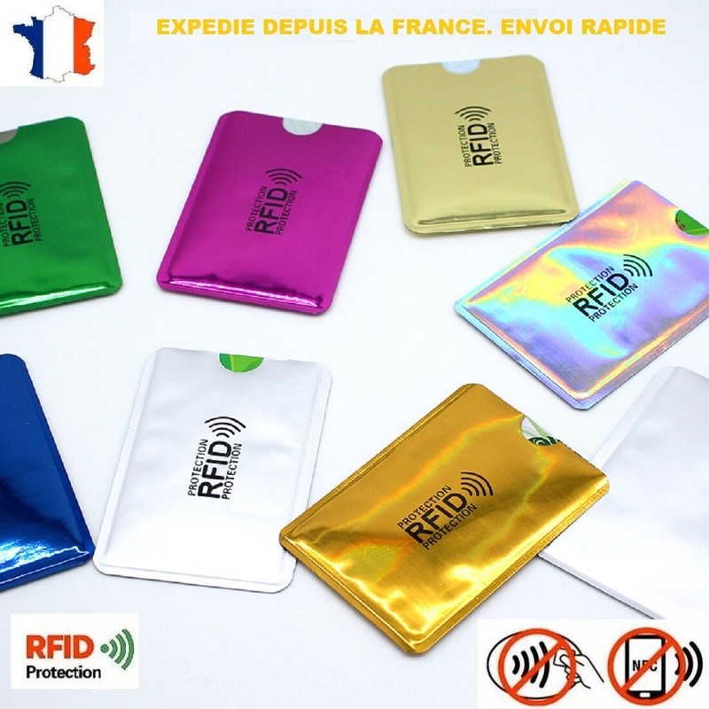 Pochette ÃTui De Protection Rfid Nfc Anti-Piratage Carte Bancaire Sans Contact 