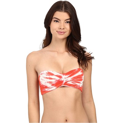 Топ-бикини-бандо Lucky Brand Fireworks Tie-Dye Twist, Тропический пунш, Большой размер