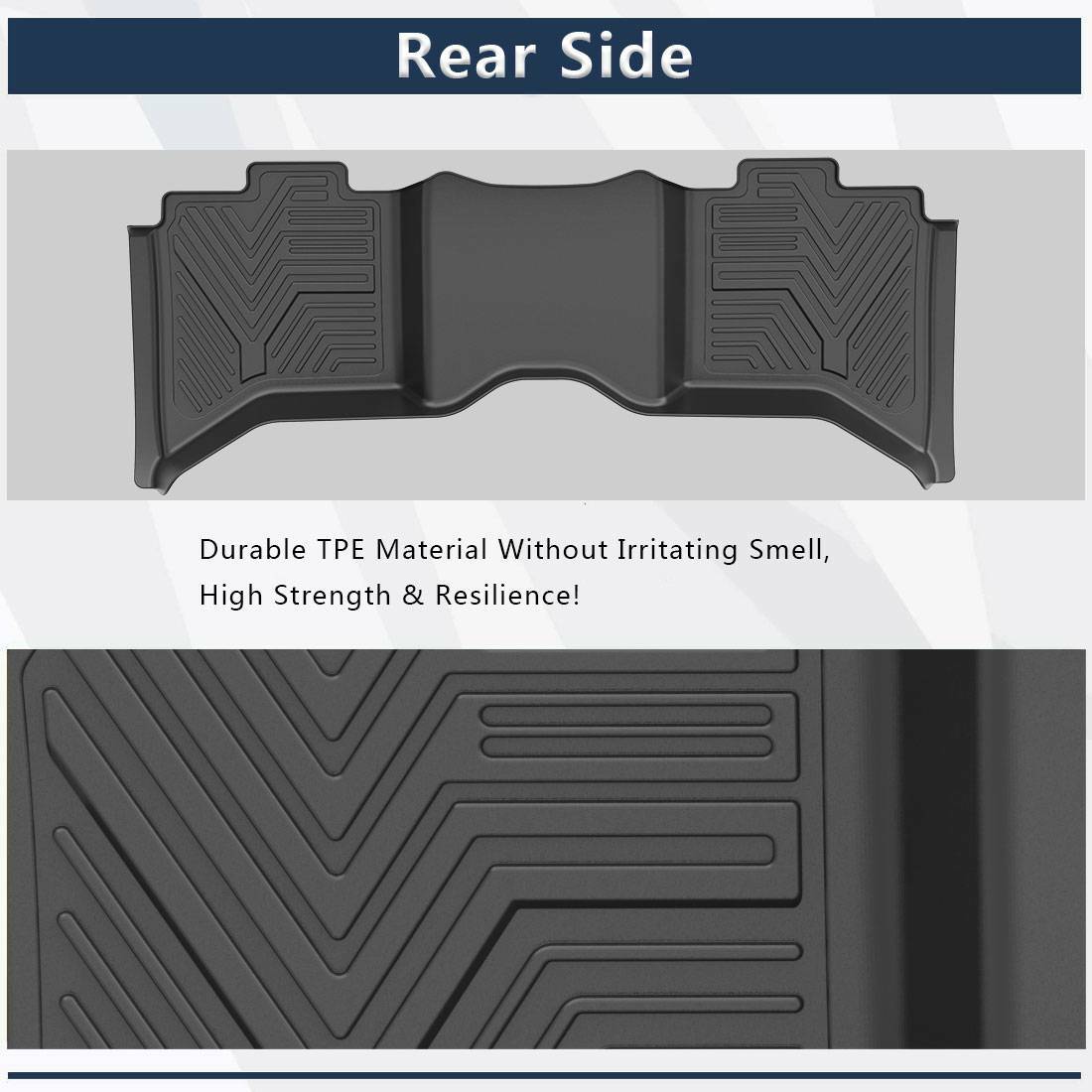 3D Floor Mats Liners for 2013-2018 Dodge Ram 1500 2500 3500 Crew Cab All Weather