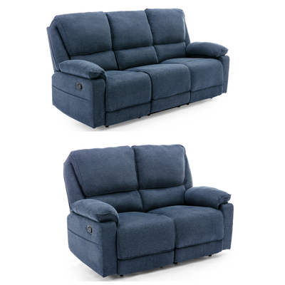 SYDNEY 2 3 SEATER FABRIC MANUAL RECLINER SOFA SET eBay