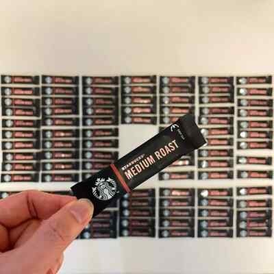 Instant Coffee Starbucks Premium 100Count Medium Roast Sticks Arabica1.1g Kpop