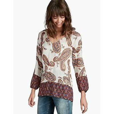 Женская блузка-топ с принтом Пейсли от Lucky Brand, Natural Multi, X-Small