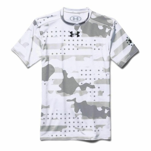 

[1260445-100] Мужская компрессионная рубашка Under Armour Freedom Camo с коротким рукавом, Белый