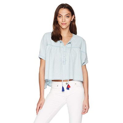 

Женская рубашка с присборенными пуговицами Lucky Brand, Pelican Lake, XL