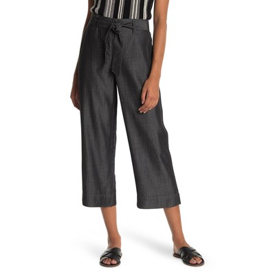 Укороченные брюки Tommy Bahama All Day с поясом из Шамбре, черные, постиранные, 6