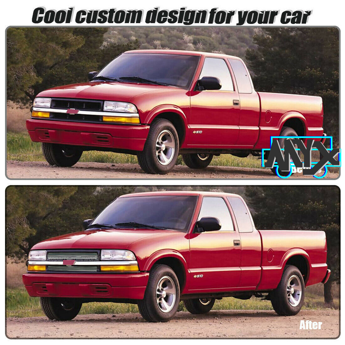 Grill Fits 1998-2004 Chevy S-10 /1998-2005 Blazer Polished Upper Billet Grille