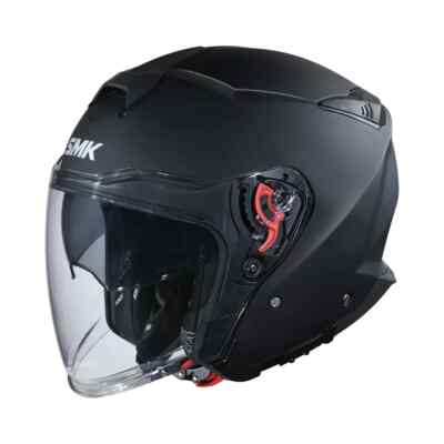 CASCO MOTO JET SMK HELMETS GTJ SOLID NERO OPACO TAGLIA M