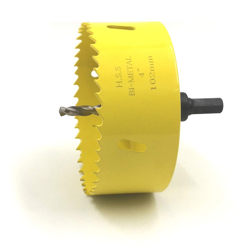 HSS Bi-Metal Hole Saw with Arbor Mandrel 4-Inch 102 Mm for Metal,Stainless Steel