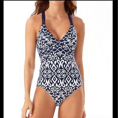 Tommy Bahama Ikat Diamonds, реверсивный, цельный, темно-синий, 14