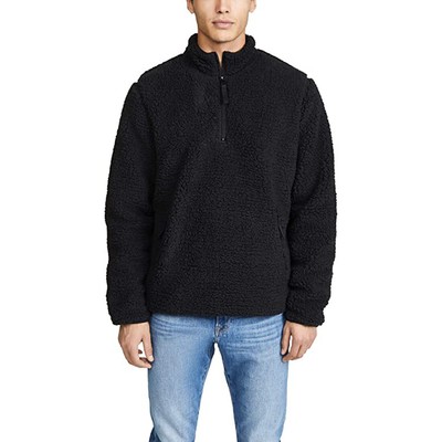 

Мужской пуловер с воротником-стойкой Vince, мягкий черный, средний размер, Soft black