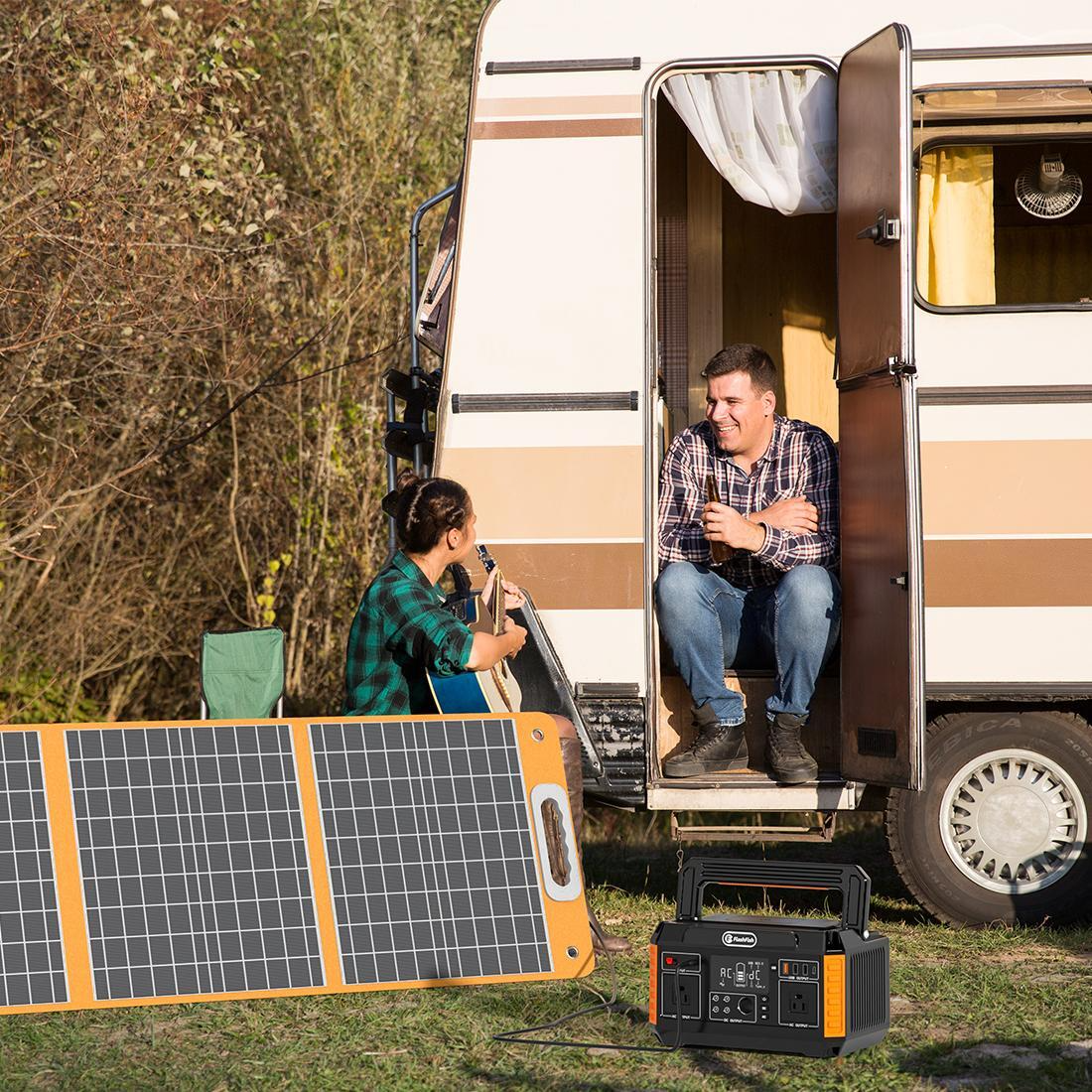 Power Supply Station 500W Solar Generator 520Wh Power Bank Camping/RV Portable