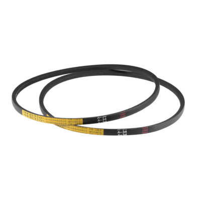 2pcs A34 V-Belts 34'' Pitch Length A-Section Rubber Drive Belt