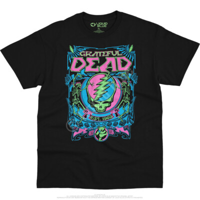GRATEFUL DEAD-SYF BLACKLIGHT-GLOWS N BLACKLIGHT-T-SHIRT S-M-L-XL-XXL,5X Garcia