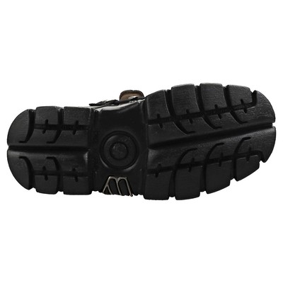 NEW ROCK ROCK M106N-S6 UNISEX BLACK PLATFORM SHOES - 8 UK