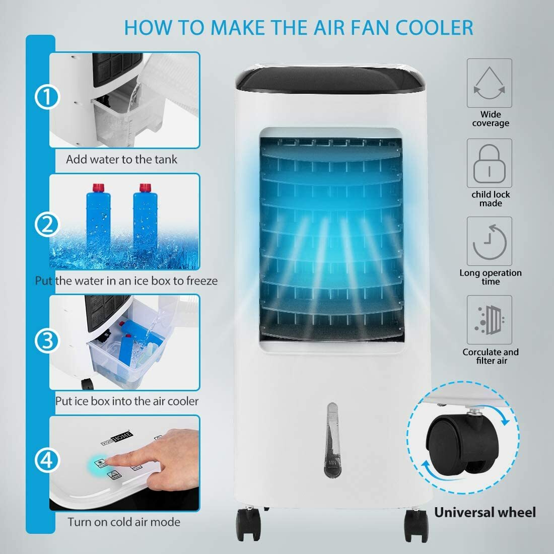 Portable Evaporative Air Cooler 110V 