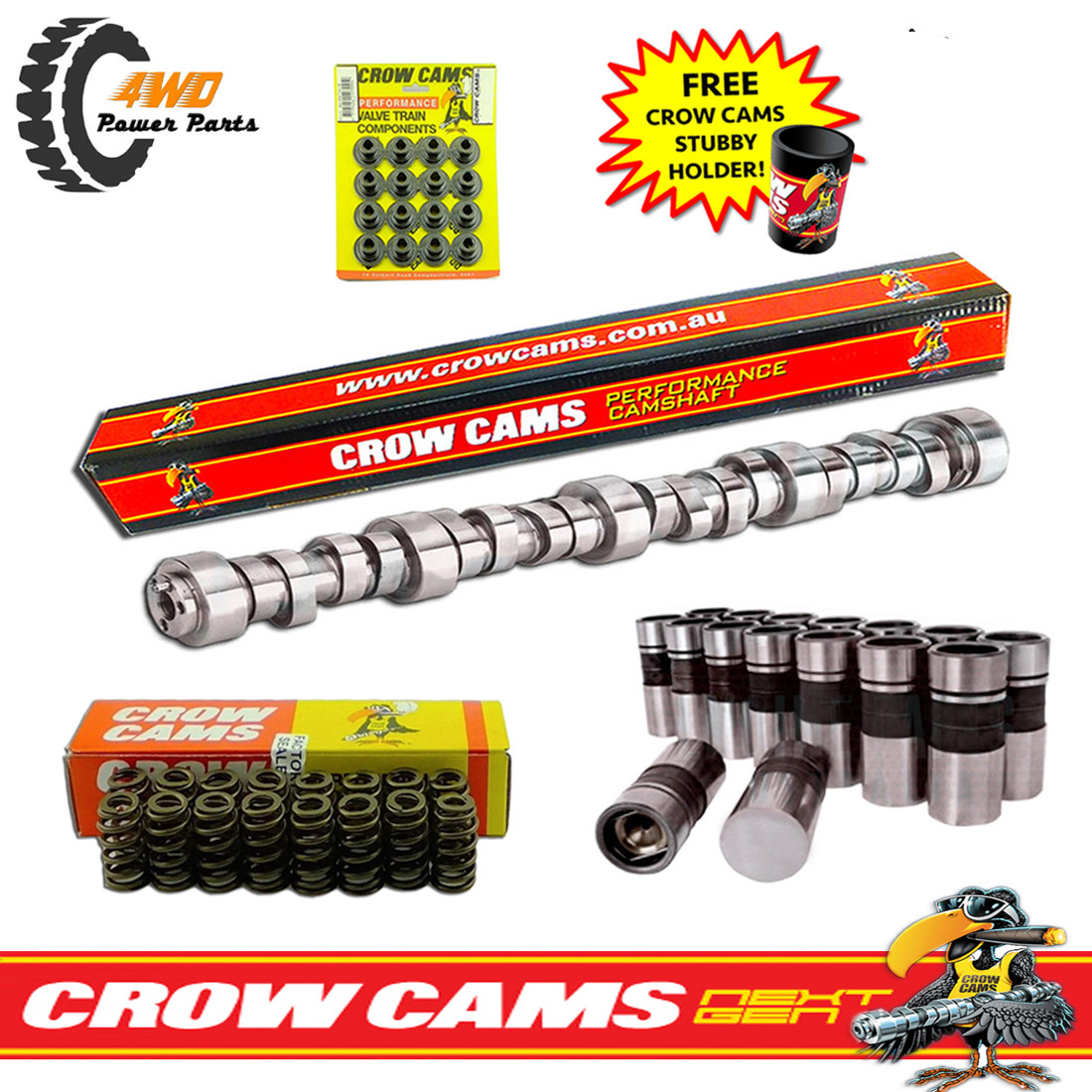 Crow Cams Holden V8 253 308 Red Blue Black 5690 Cam Lifters Springs