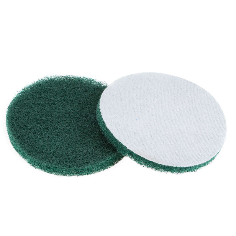 5 Inch 240 Grit Drill Power Brush Tile Scrubber Scouring Pads Cleaning Tool 2pcs